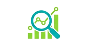 グラフと虫眼鏡